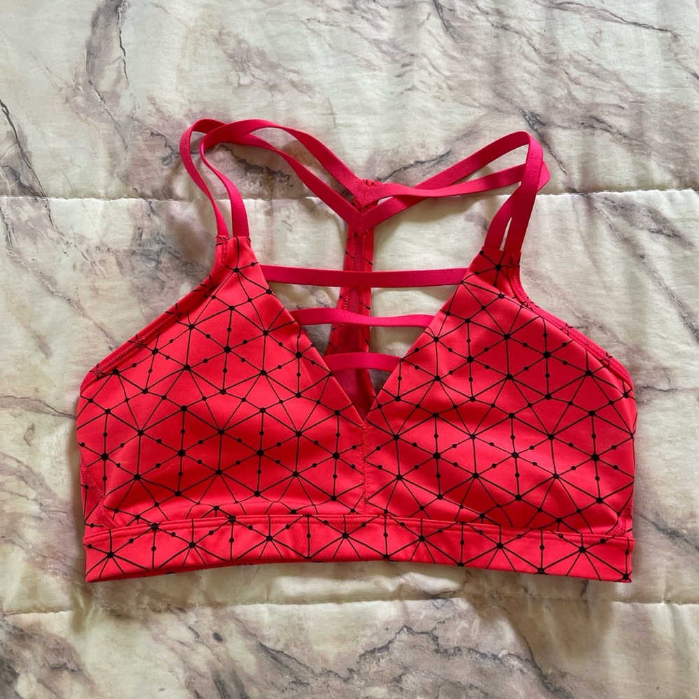 Women's Red/Hot Pink Racerback Sports Bra